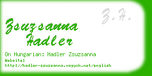 zsuzsanna hadler business card